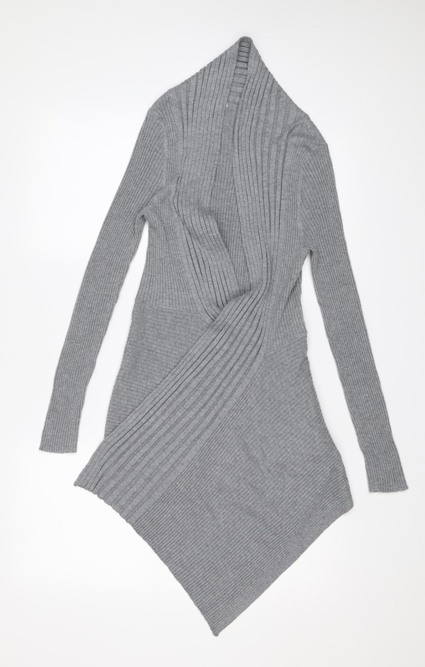 M&S Womens Grey   Wrap Jumper Size 12
