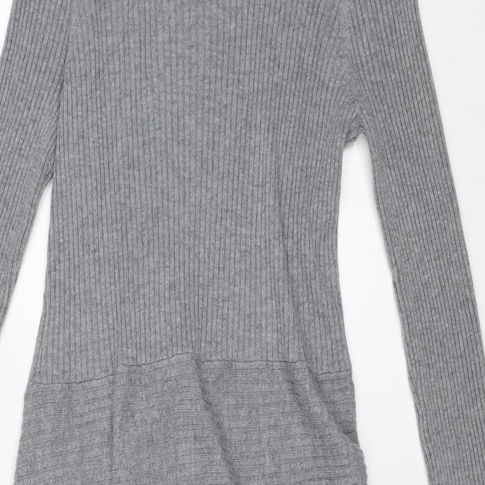 M&S Womens Grey   Wrap Jumper Size 12