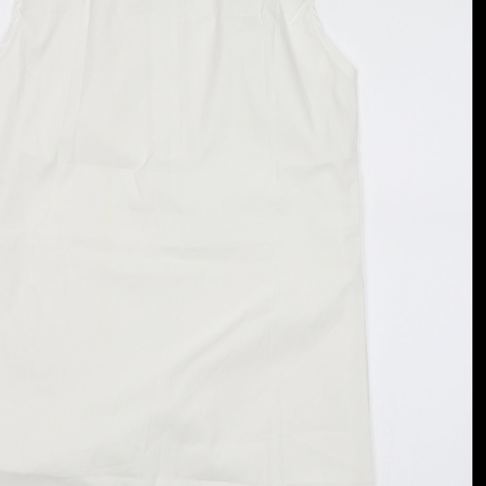 Preworn Girls White Solid  Top Dress Size XL