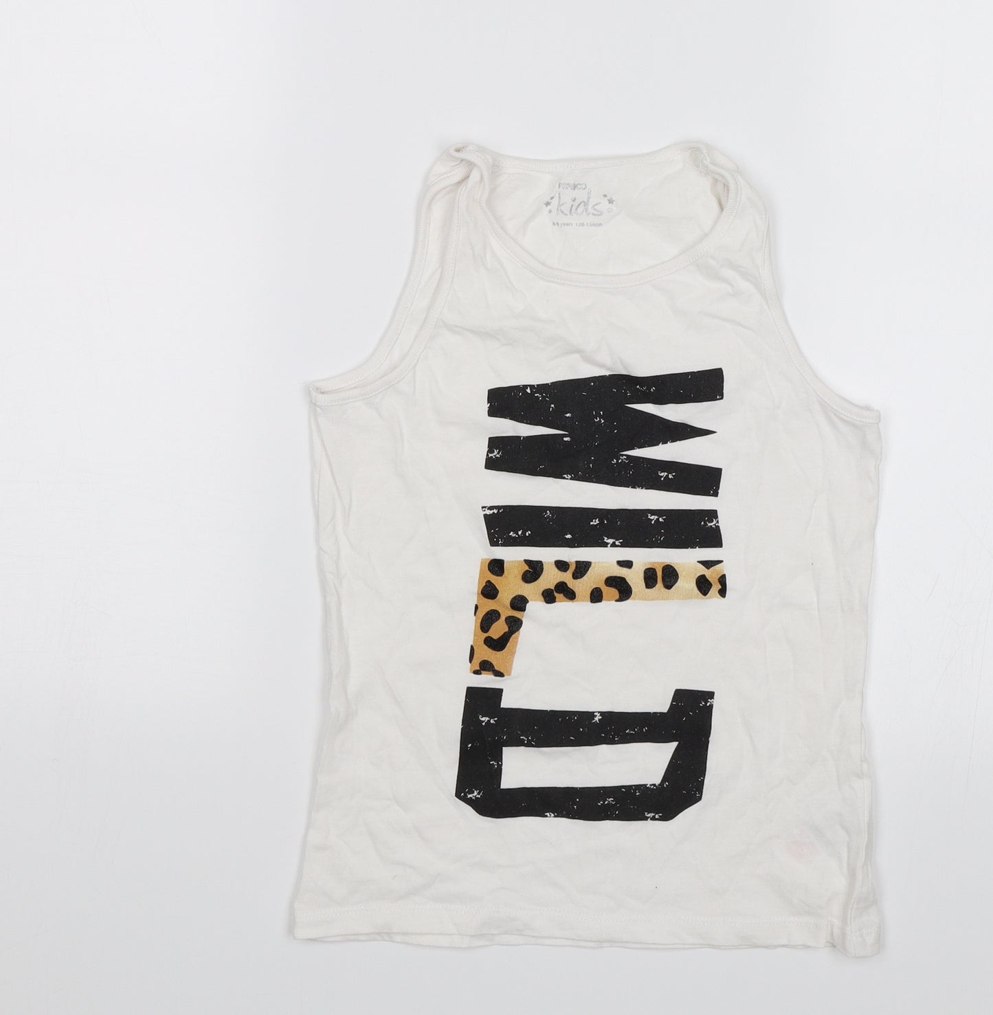 pep&co Boys White   Basic T-Shirt Size 8-9 Years  - Wild
