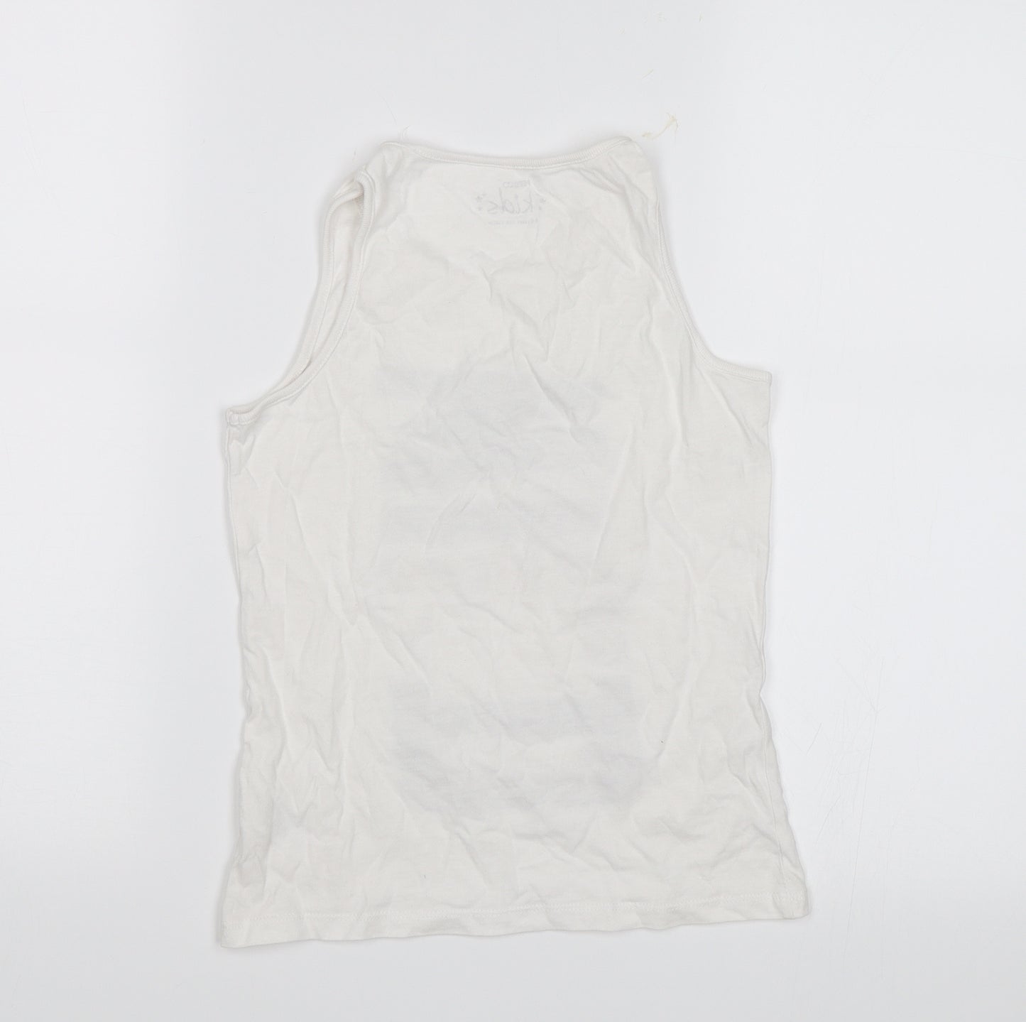 pep&co Boys White   Basic T-Shirt Size 8-9 Years  - Wild