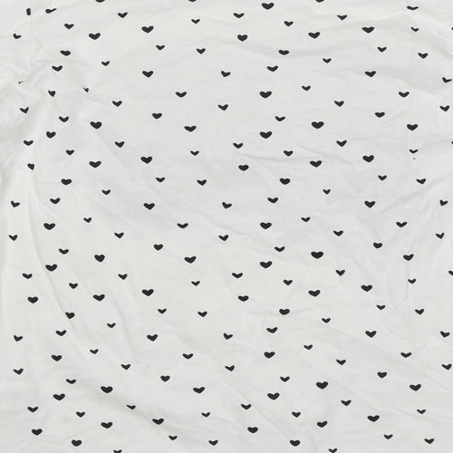 Primark Girls White Polka Dot  Jersey T-Shirt Size 11-12 Years  - Style Icon