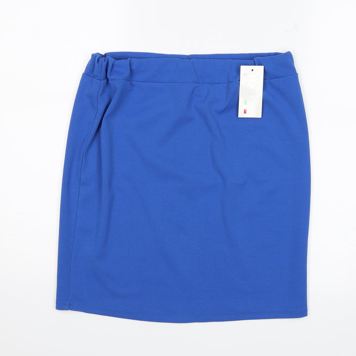 Italy Moda Womens Blue Mini Skirt Size XL