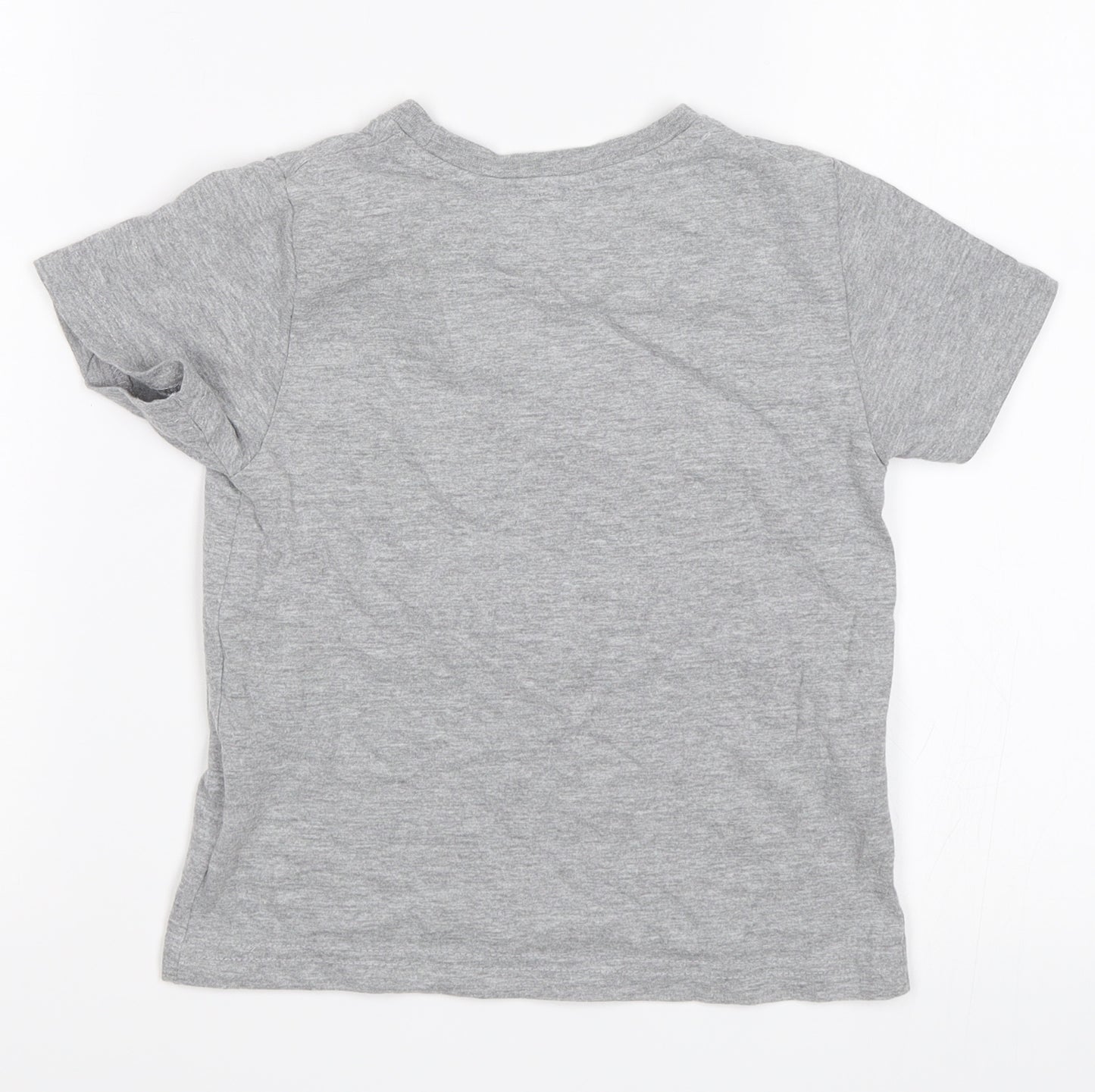 Primark Boys Grey   Basic T-Shirt Size 5-6 Years  - Pow