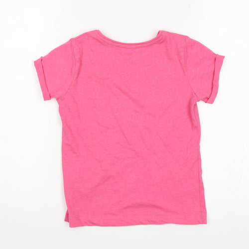 Primark Girls Pink   Basic T-Shirt Size 7-8 Years  - Love