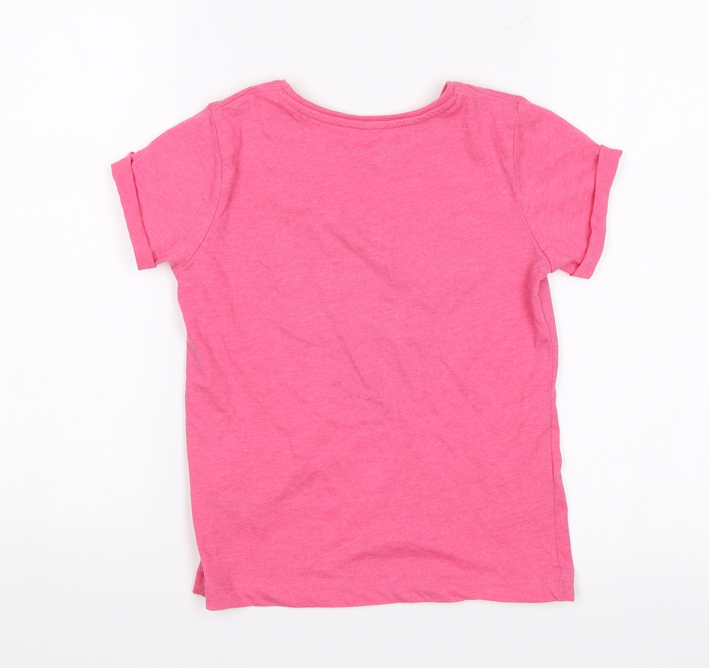 Primark Girls Pink   Basic T-Shirt Size 7-8 Years  - Love