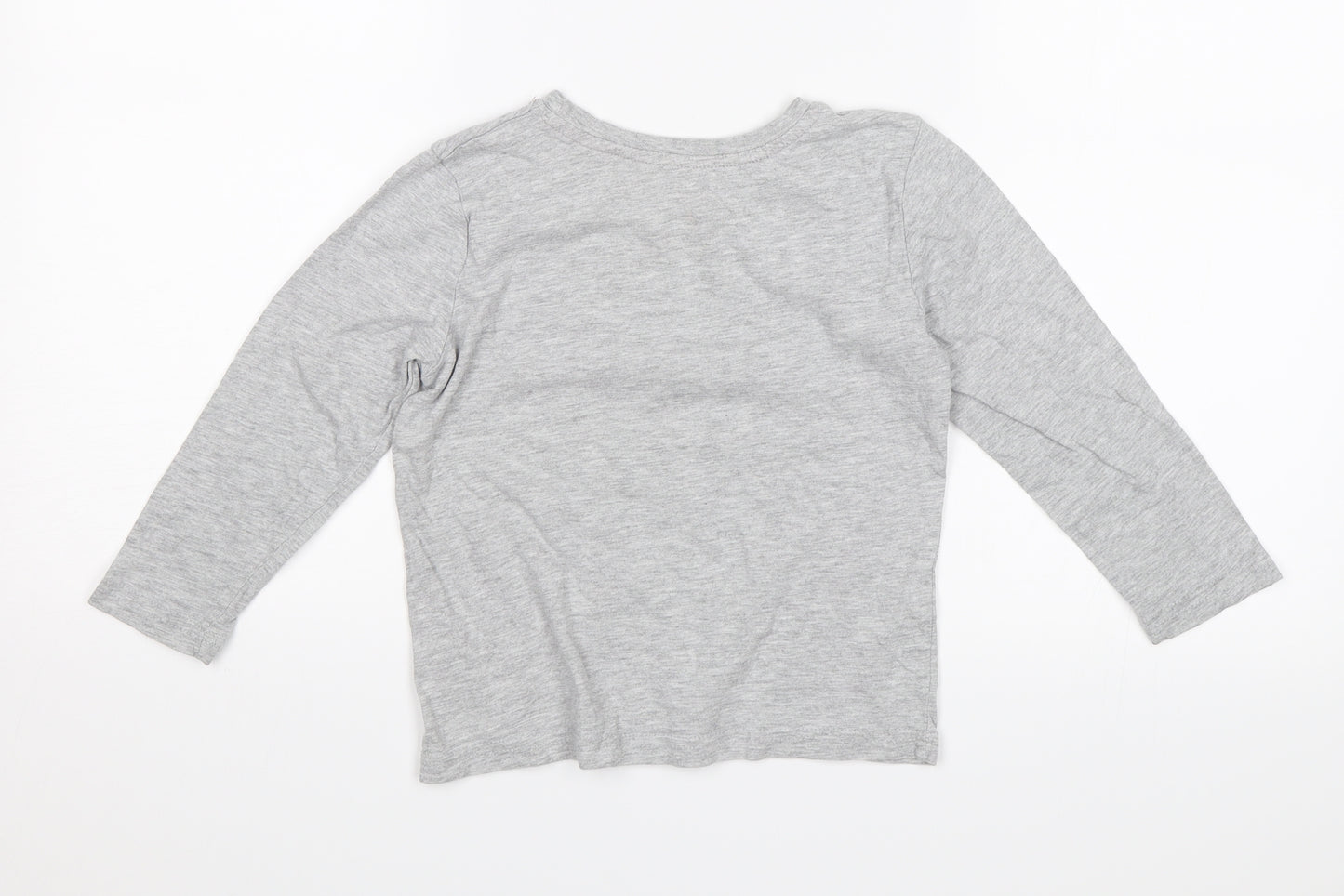 Primark Boys Grey   Jersey T-Shirt Size 4-5 Years  - Trouble maker