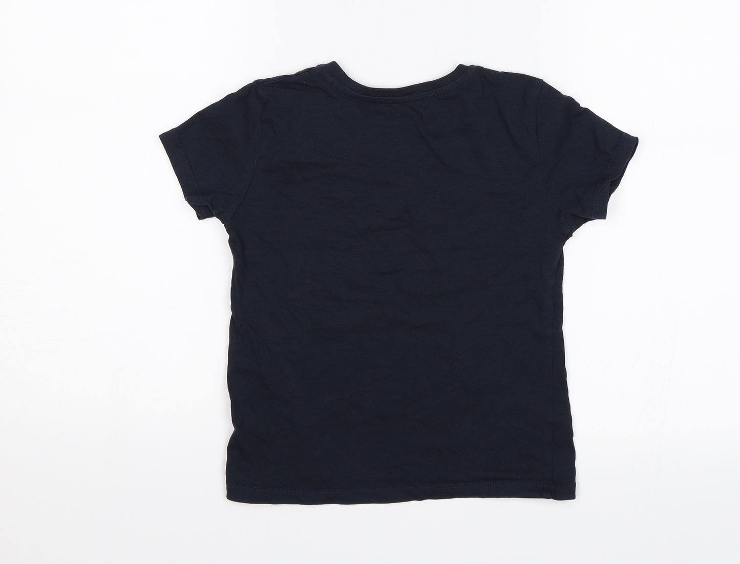 Primark Boys Blue   Basic T-Shirt Size 4-5 Years  - Super hero like dad