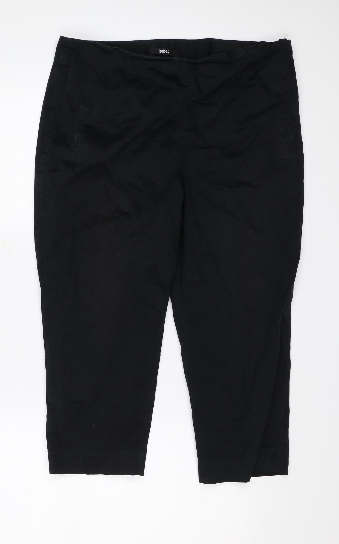 Marks & Spencer Womens Black   Trousers  Size 14 L20 in