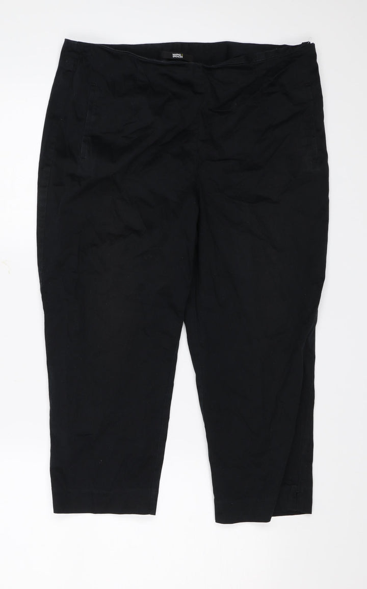 Marks & Spencer Womens Black   Trousers  Size 14 L20 in