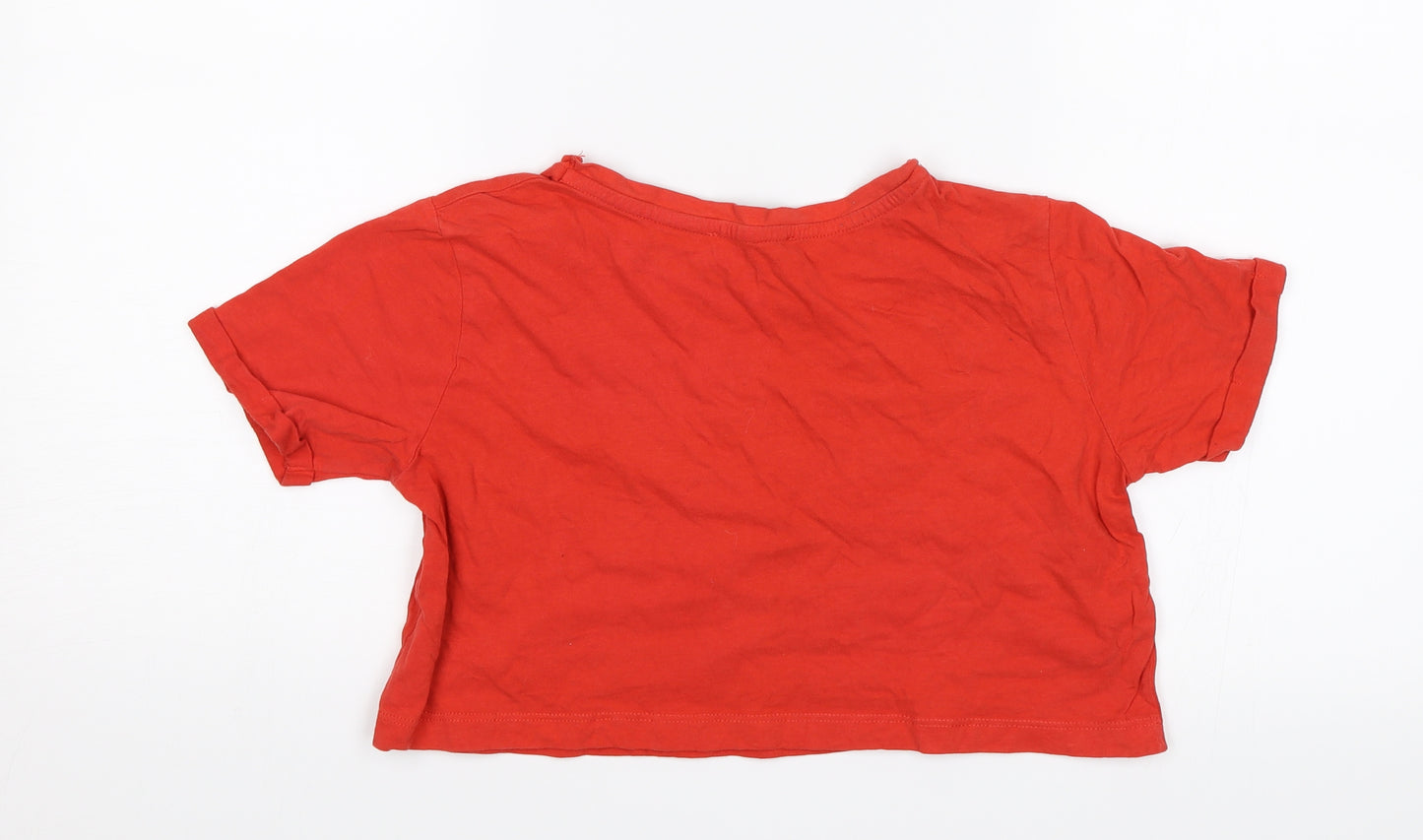 Primark Womens Red   Cropped T-Shirt Size XS  - Cest La Vie