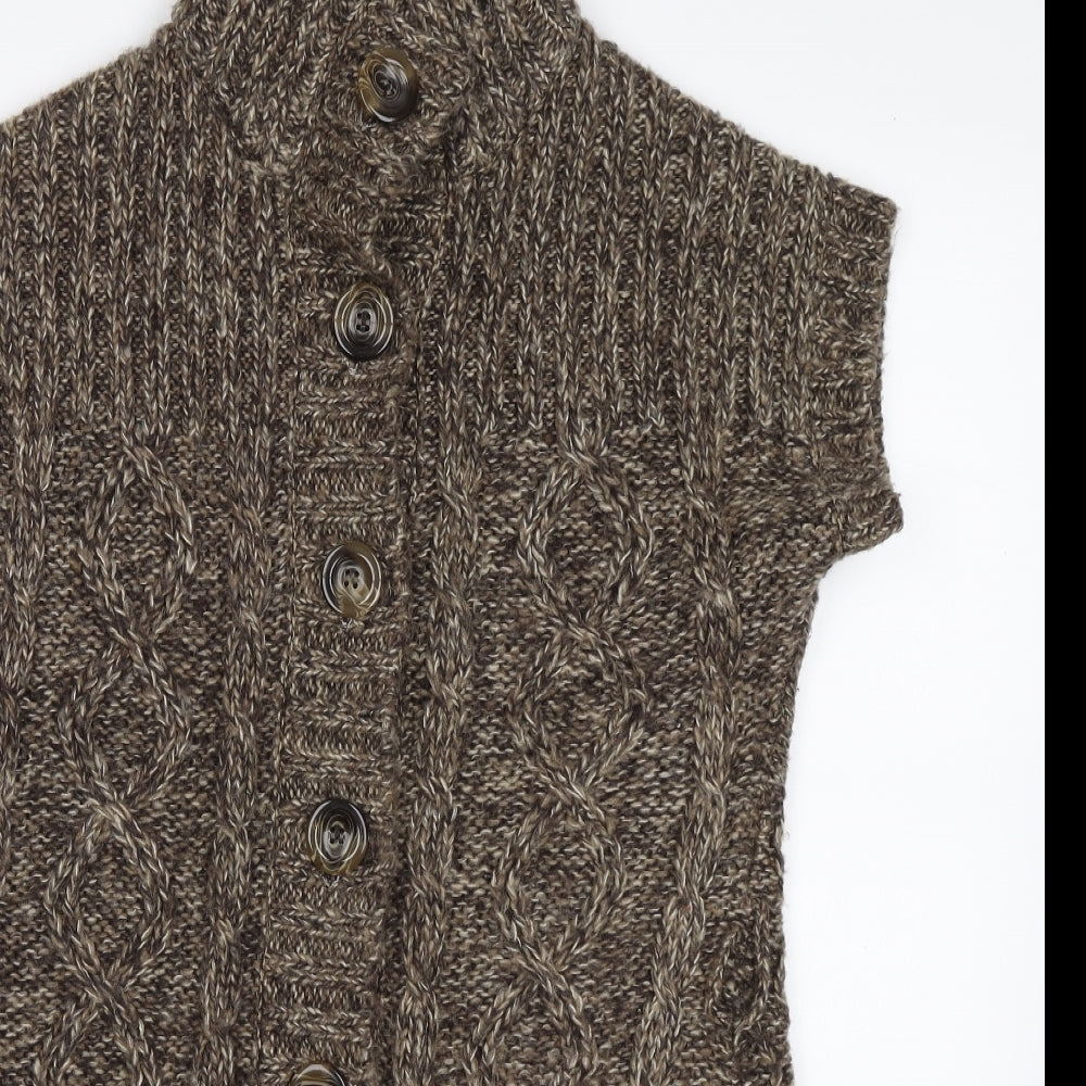 M&Co Womens Brown   Cardigan Jumper Size S