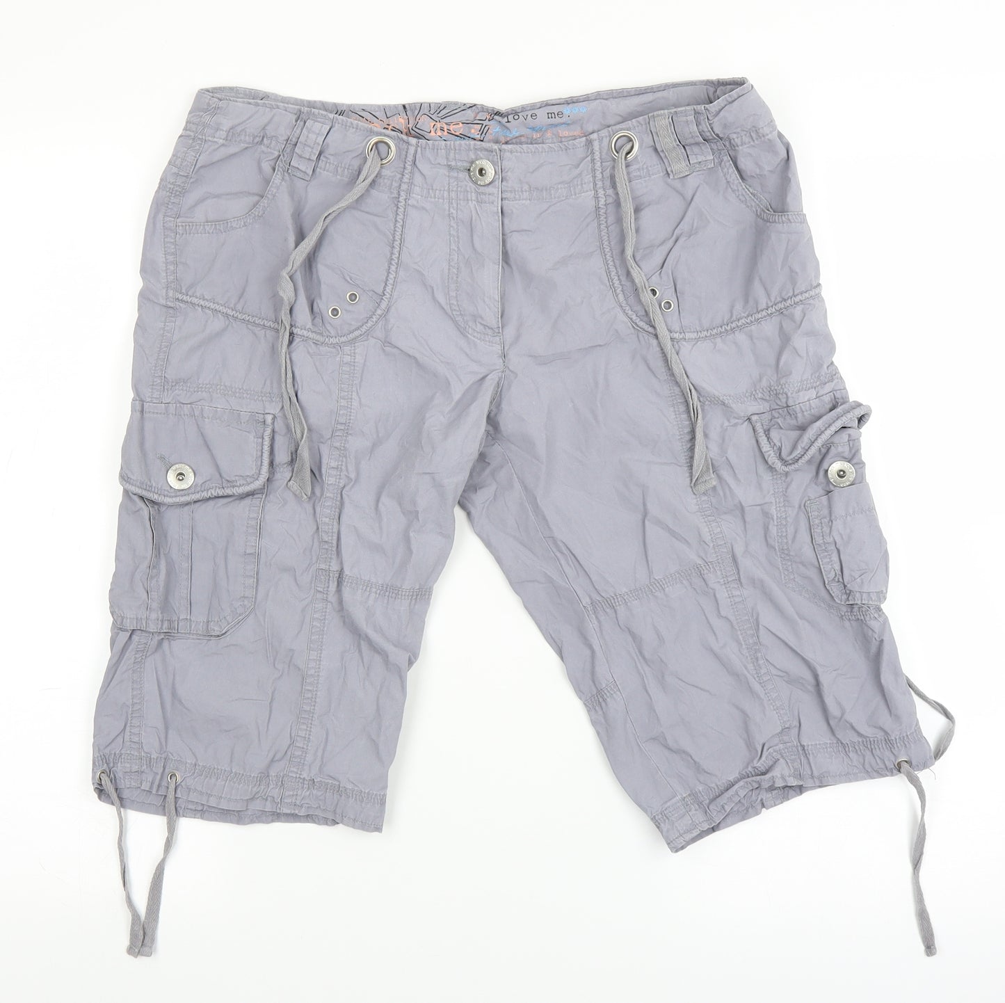 New Look Womens Grey   Bermuda Shorts Size 12