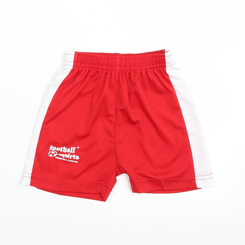 Preworn Boys Red   Bermuda Shorts Size 3 Years