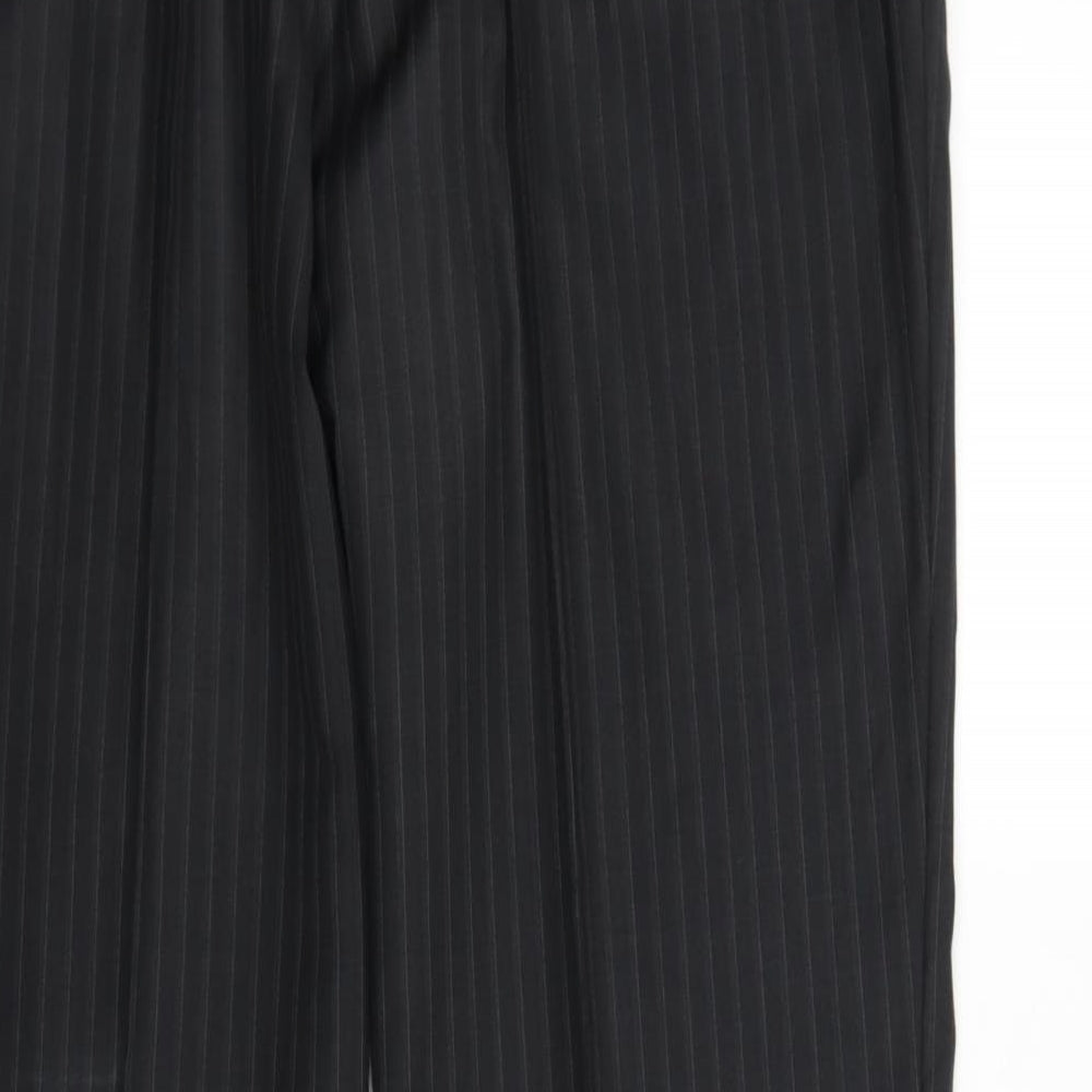 Marks and Spencer Mens Black Striped  Trousers  Size 40 in L32 in
