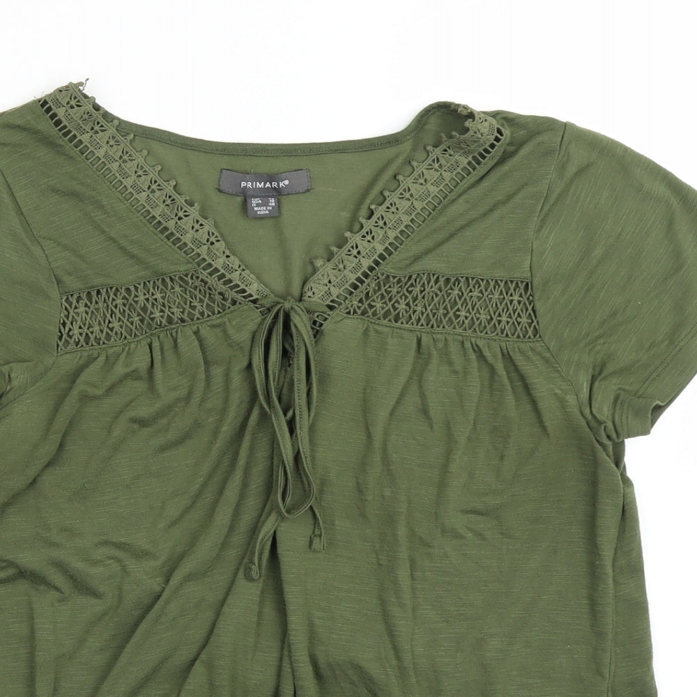 Primark Womens Green   Basic T-Shirt Size 14