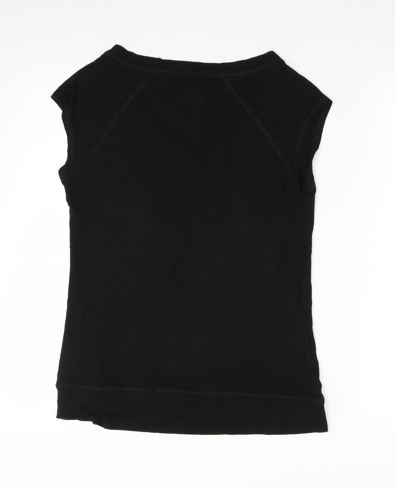 George Womens Black   Basic T-Shirt Size 14
