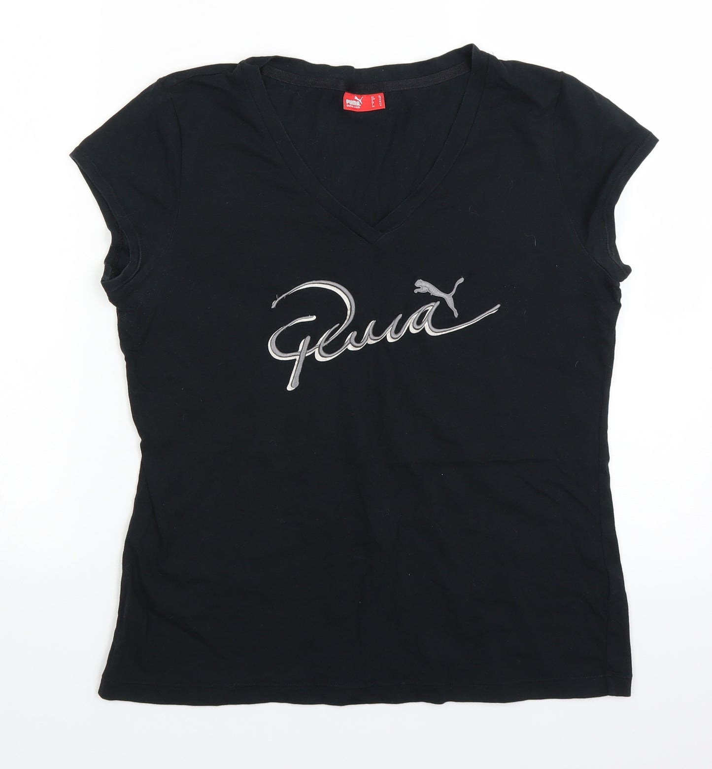 PUMA Womens Black   Basic T-Shirt Size 16