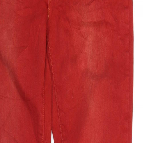 Only Womens Red  Denim Straight Jeans Size 31 in L32 in