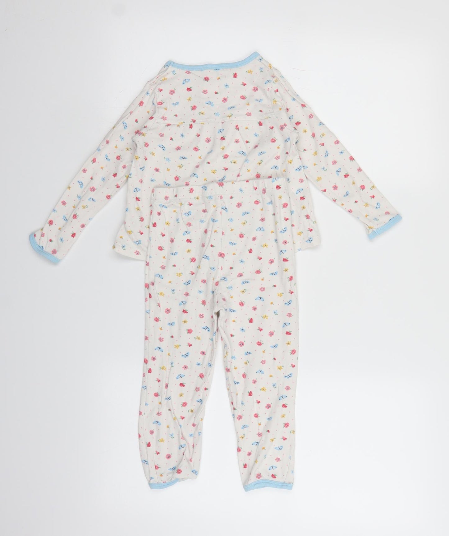 John Lewis Girls White Floral  Cami Pyjama Set Size 2-3 Years