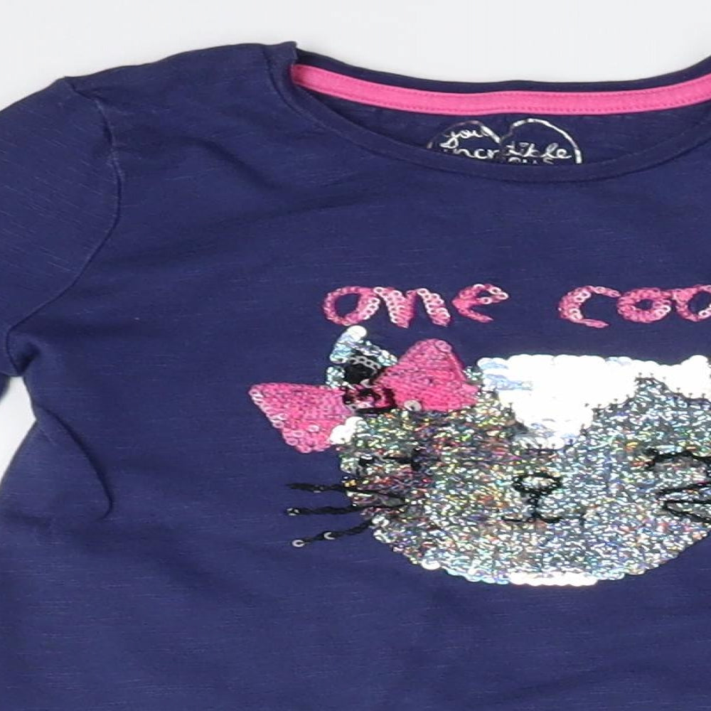 Mothercare Girls Black   Basic T-Shirt Size 3-4 Years  - cool