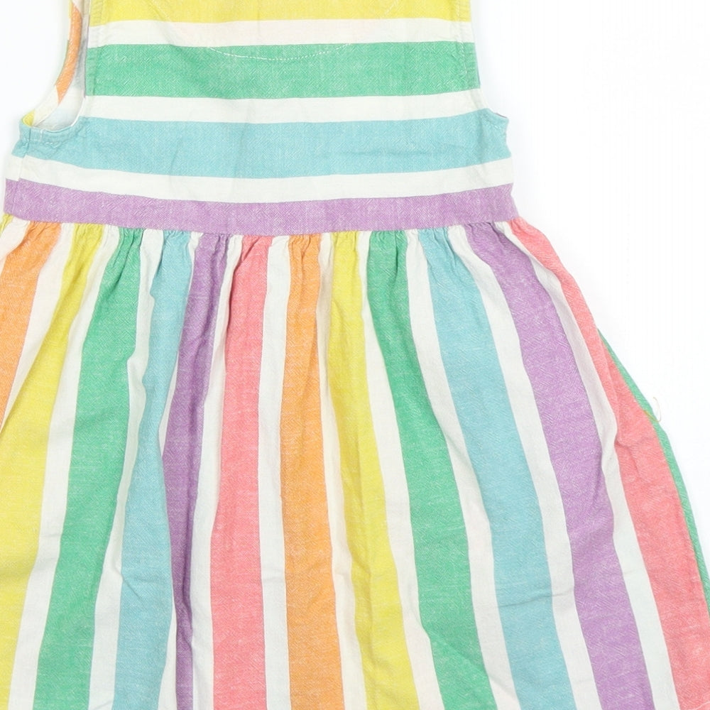 NEXT Girls White Striped  Fit & Flare  Size 2-3 Years