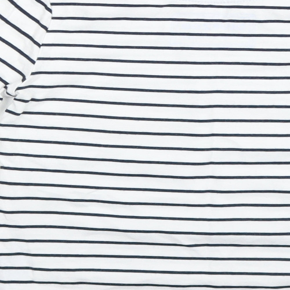 Blue Zoo Baby White Striped  Basic T-Shirt Size 18-24 Months  - Birds