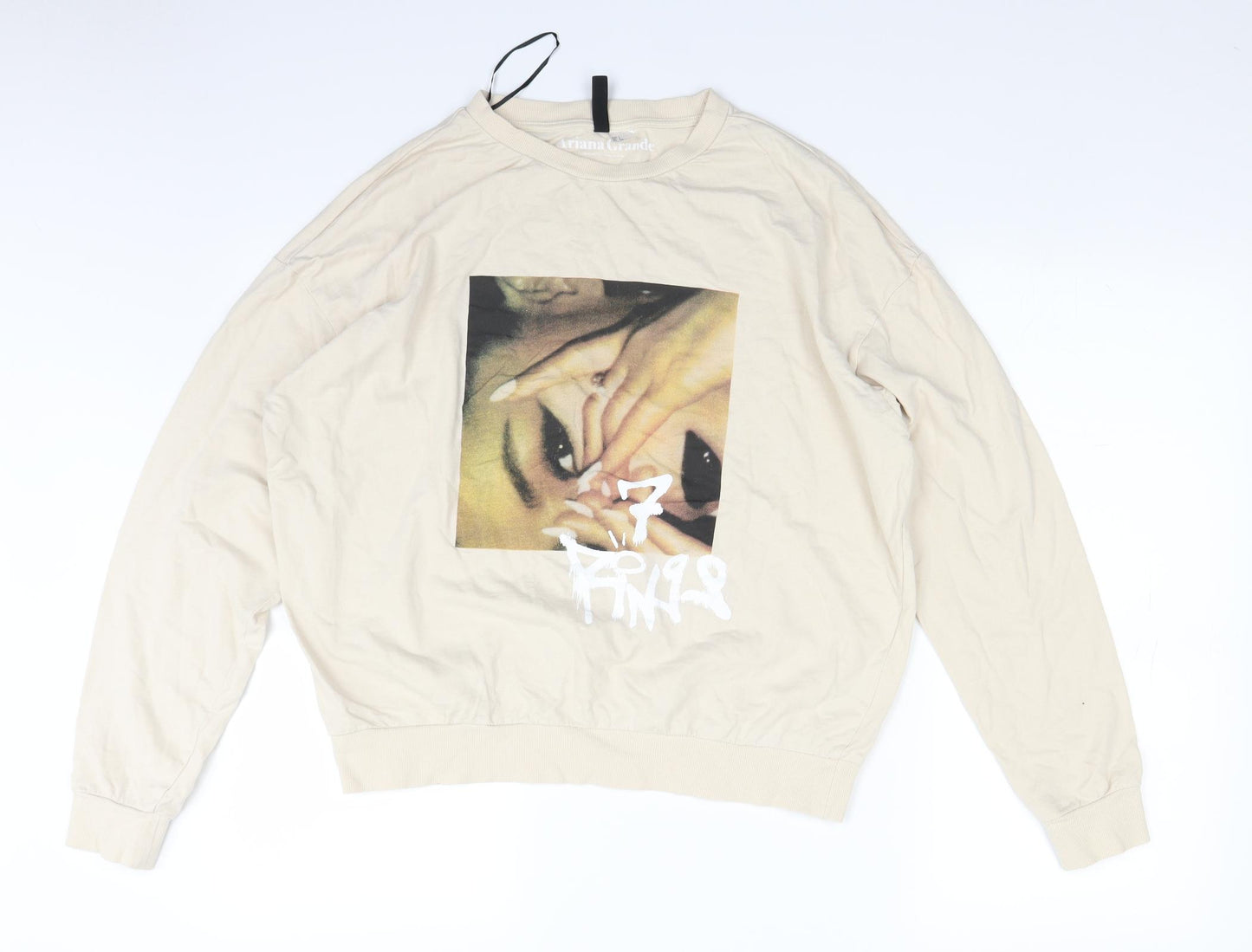 H&M Womens Beige   Pullover Jumper Size L  - Ariana Grande