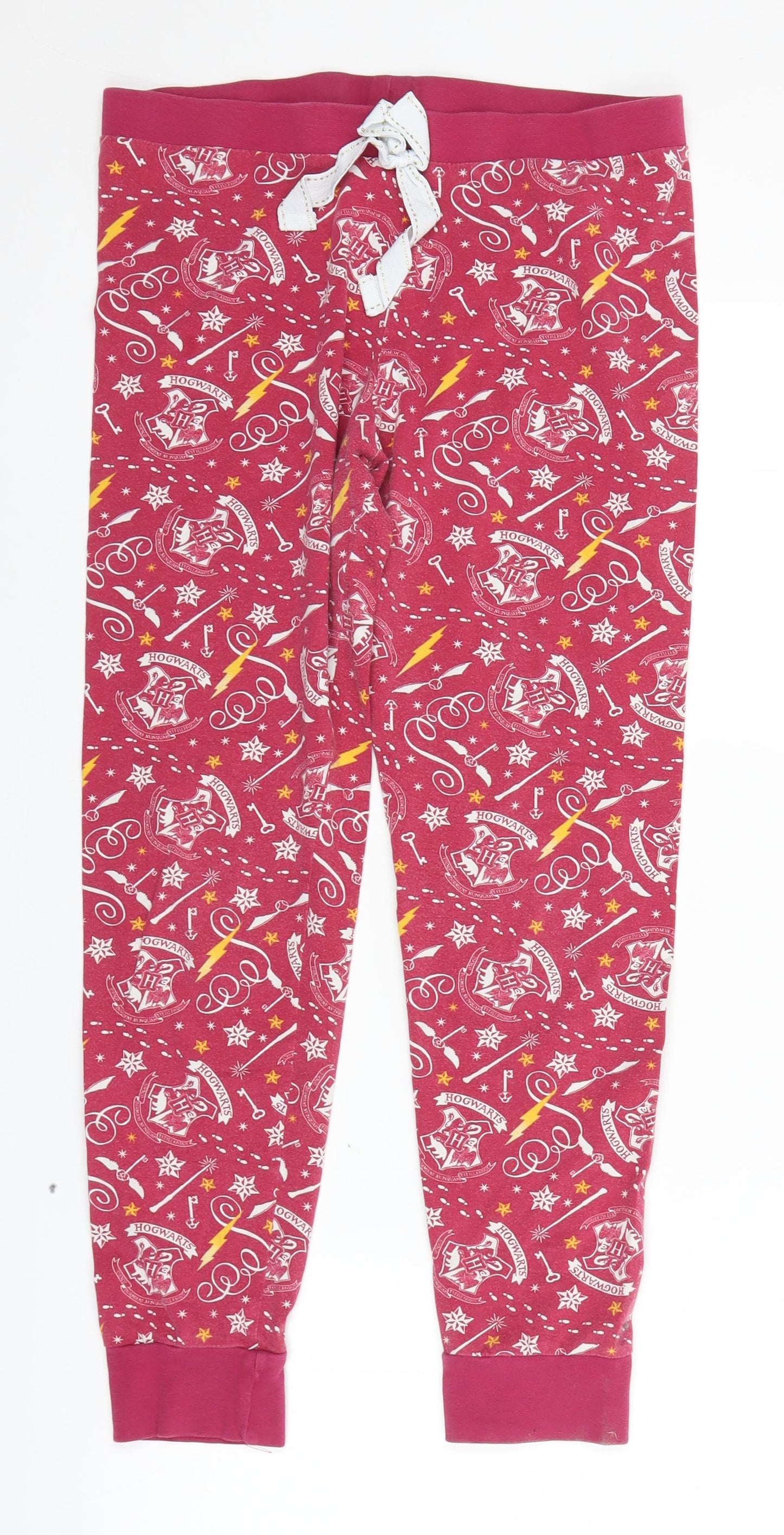 Harry Potter Womens Red Geometric  Trousers  Size M L22 in - HOGWARTS