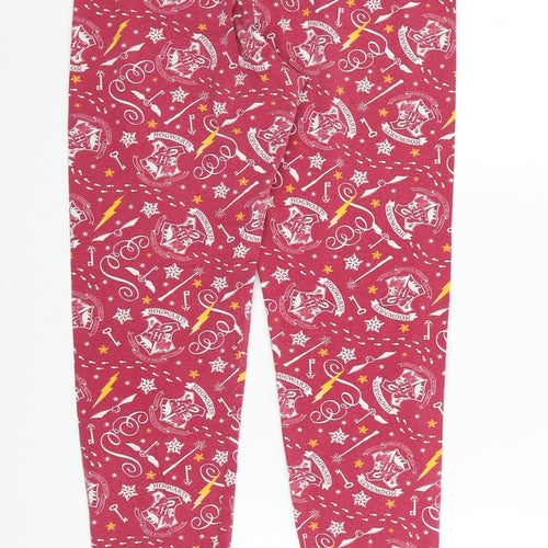 Harry Potter Womens Red Geometric  Trousers  Size M L22 in - HOGWARTS
