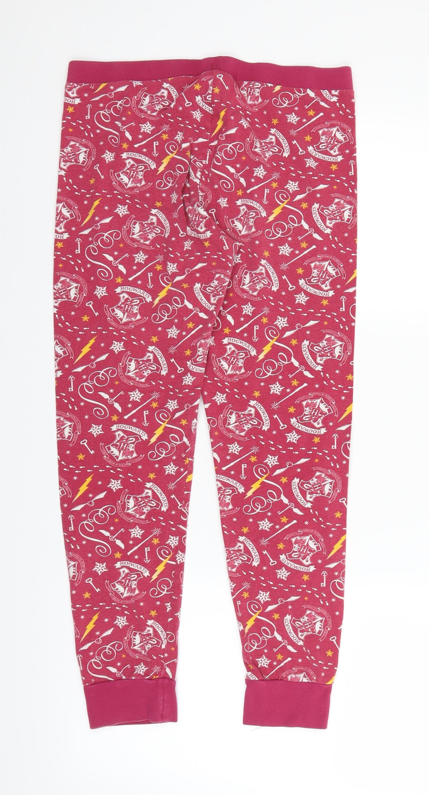 Harry Potter Womens Red Geometric  Trousers  Size M L22 in - HOGWARTS