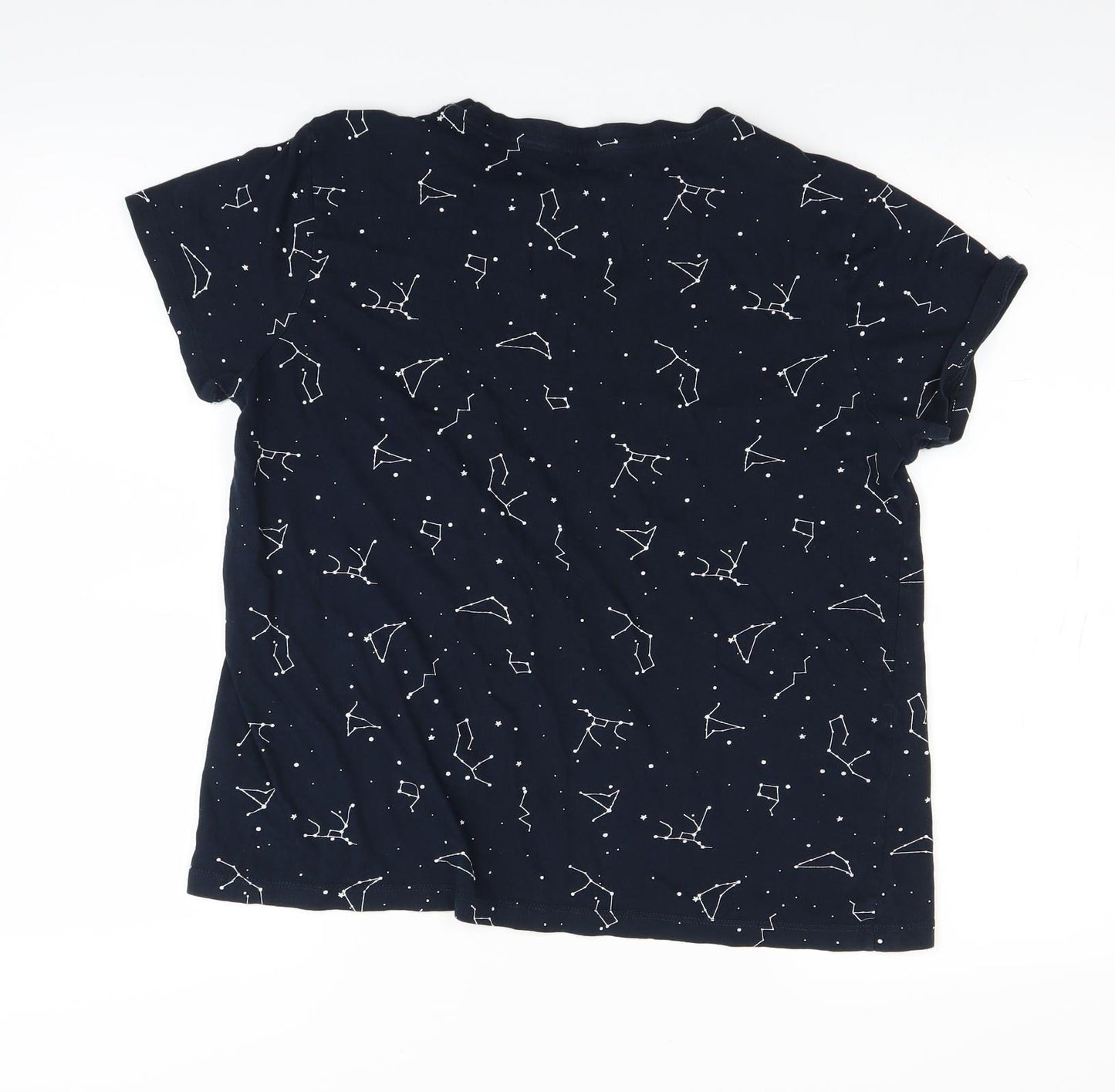 Primark Mens Blue Geometric   T-Shirt Size L  - constellations