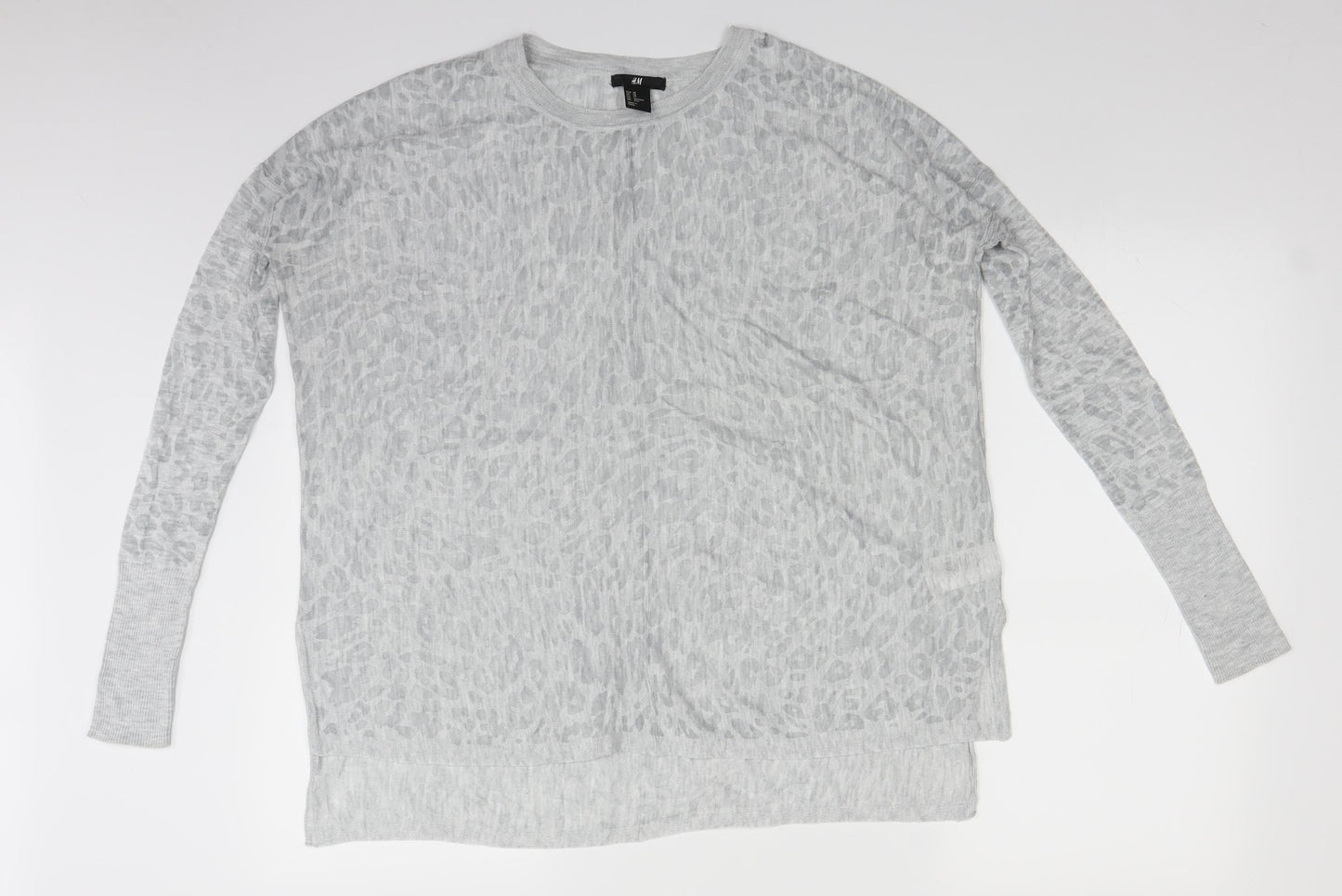 H&M Womens Grey Animal Print  Basic Blouse Size XS  - Loose fit