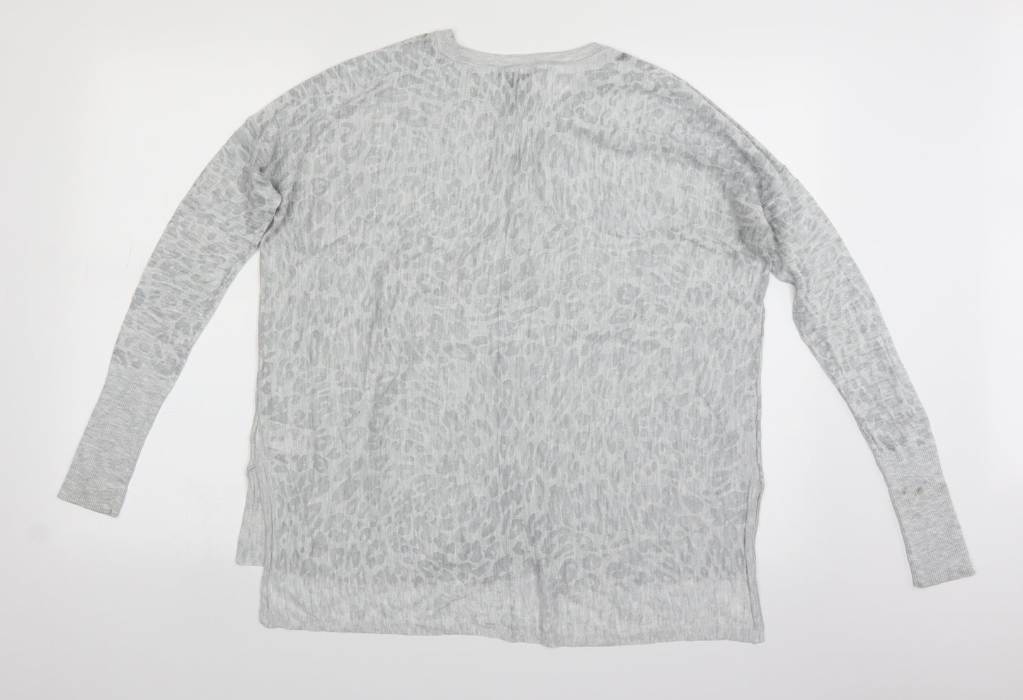 H&M Womens Grey Animal Print  Basic Blouse Size XS  - Loose fit