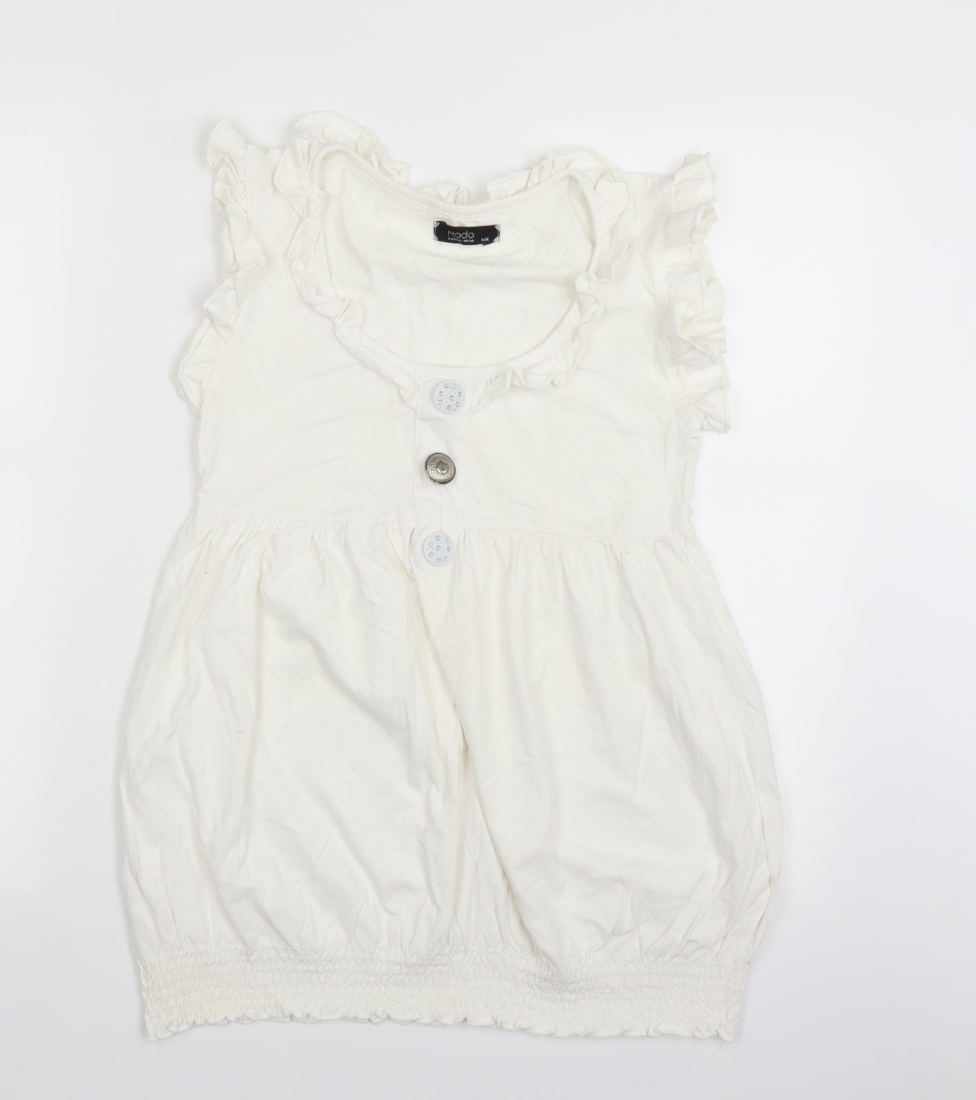 MODO Womens White   Basic Blouse Size M