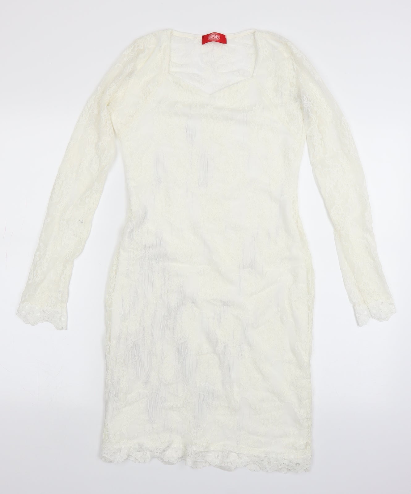 Sway Womens White  Lace Pencil Dress  Size 10