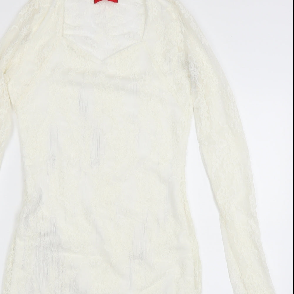 Sway Womens White  Lace Pencil Dress  Size 10