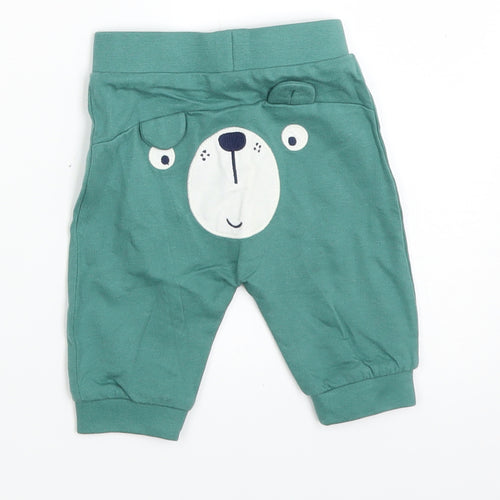 TU Baby Green   Sweatpants Trousers Size 0-3 Months  - Teddy bear
