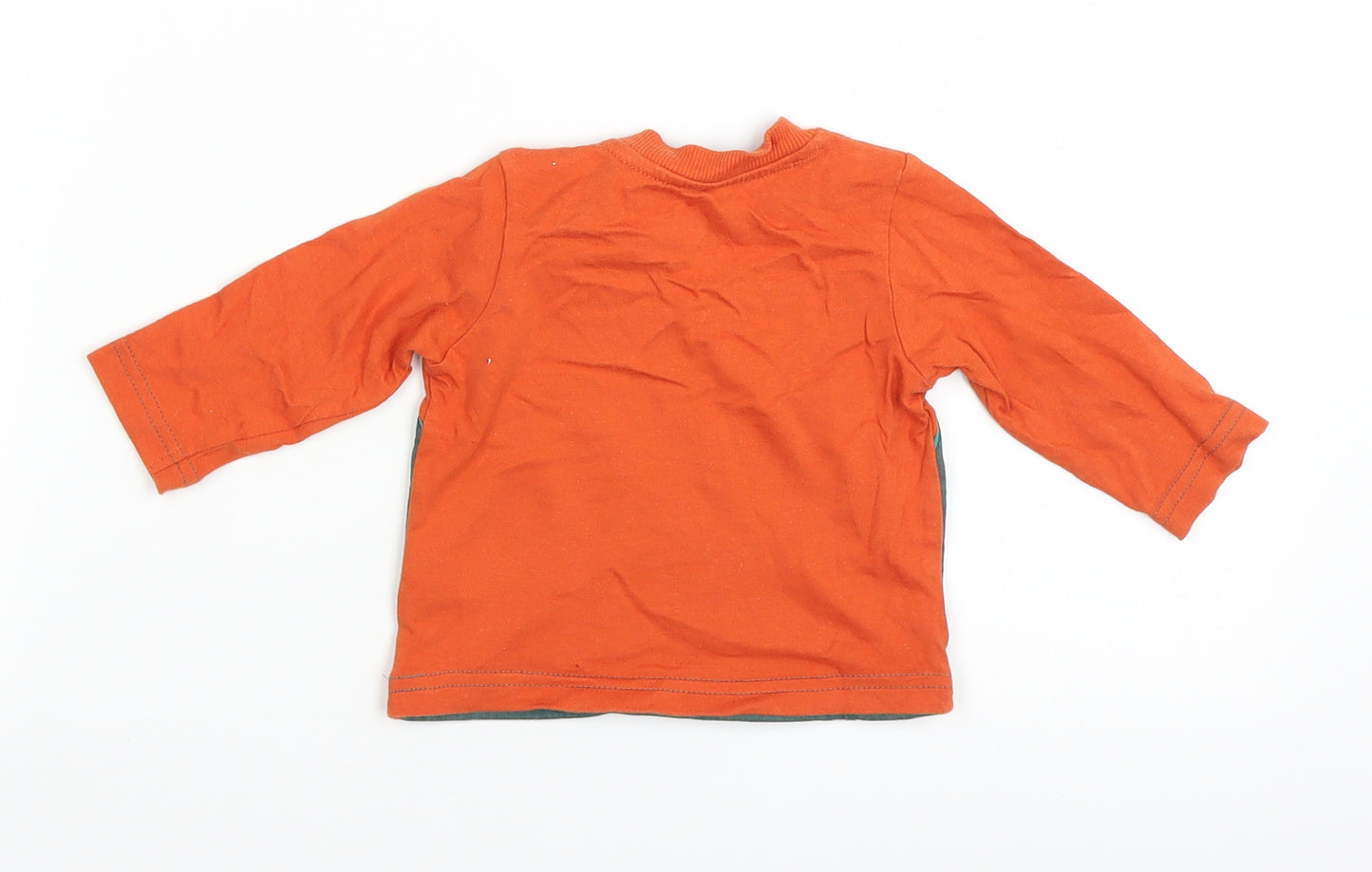 Nutmeg Baby Orange   Basic T-Shirt Size 0-3 Months  - teddy bear