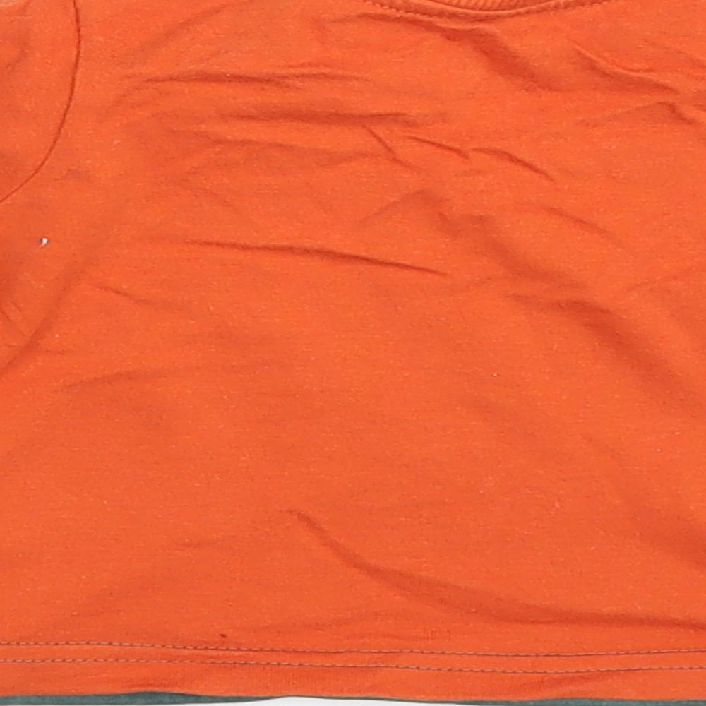 Nutmeg Baby Orange   Basic T-Shirt Size 0-3 Months  - teddy bear
