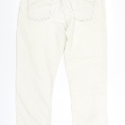 Primark Womens White  Denim Straight Jeans Size 38 in L25 in