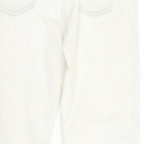 Primark Womens White  Denim Straight Jeans Size 38 in L25 in