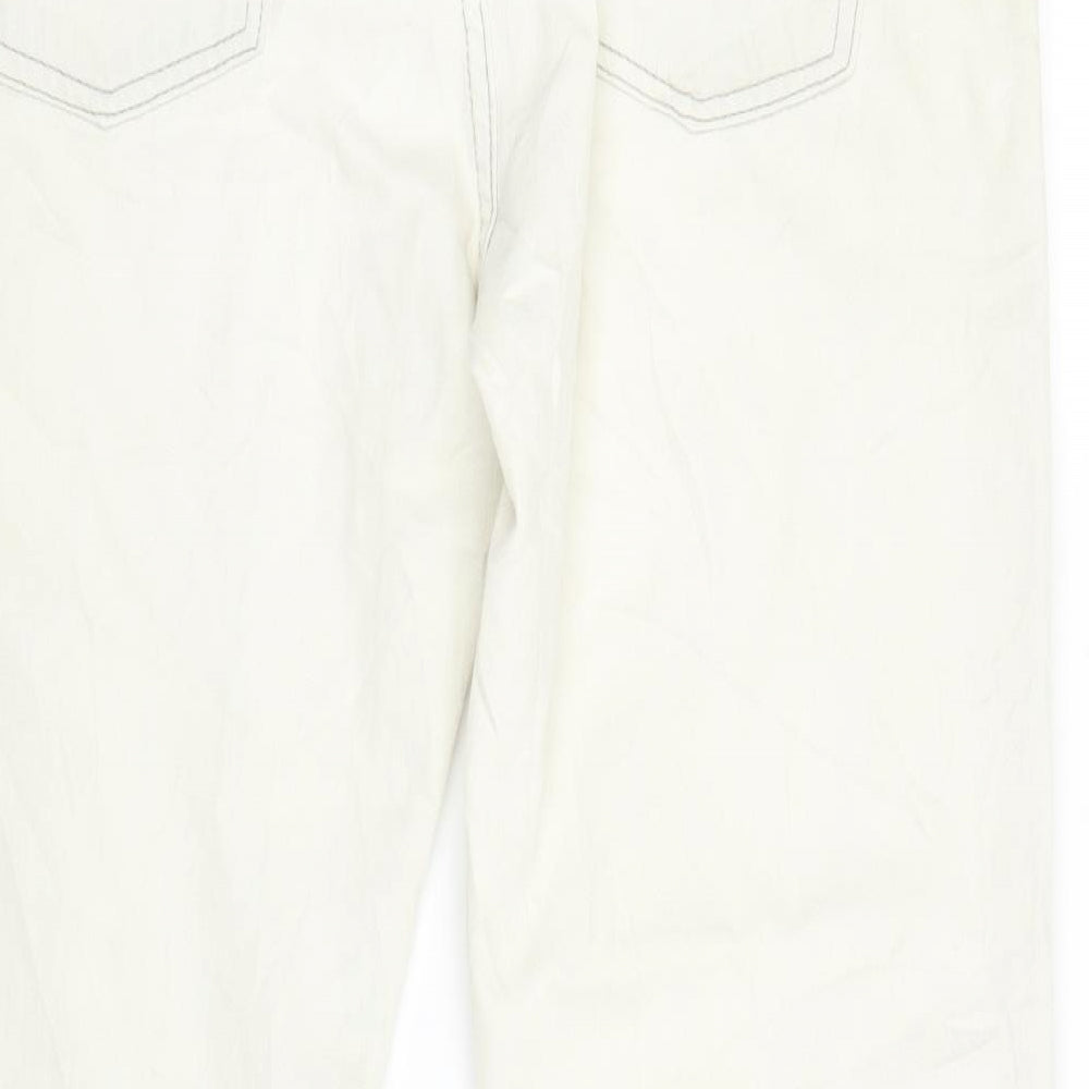 Primark Womens White  Denim Straight Jeans Size 38 in L25 in