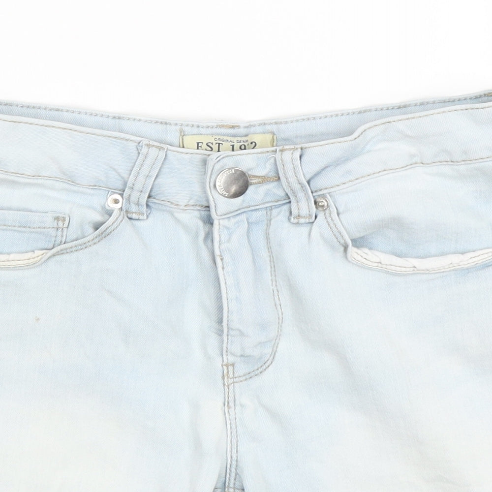 South Womens Blue  Denim Hot Pants Shorts Size 10
