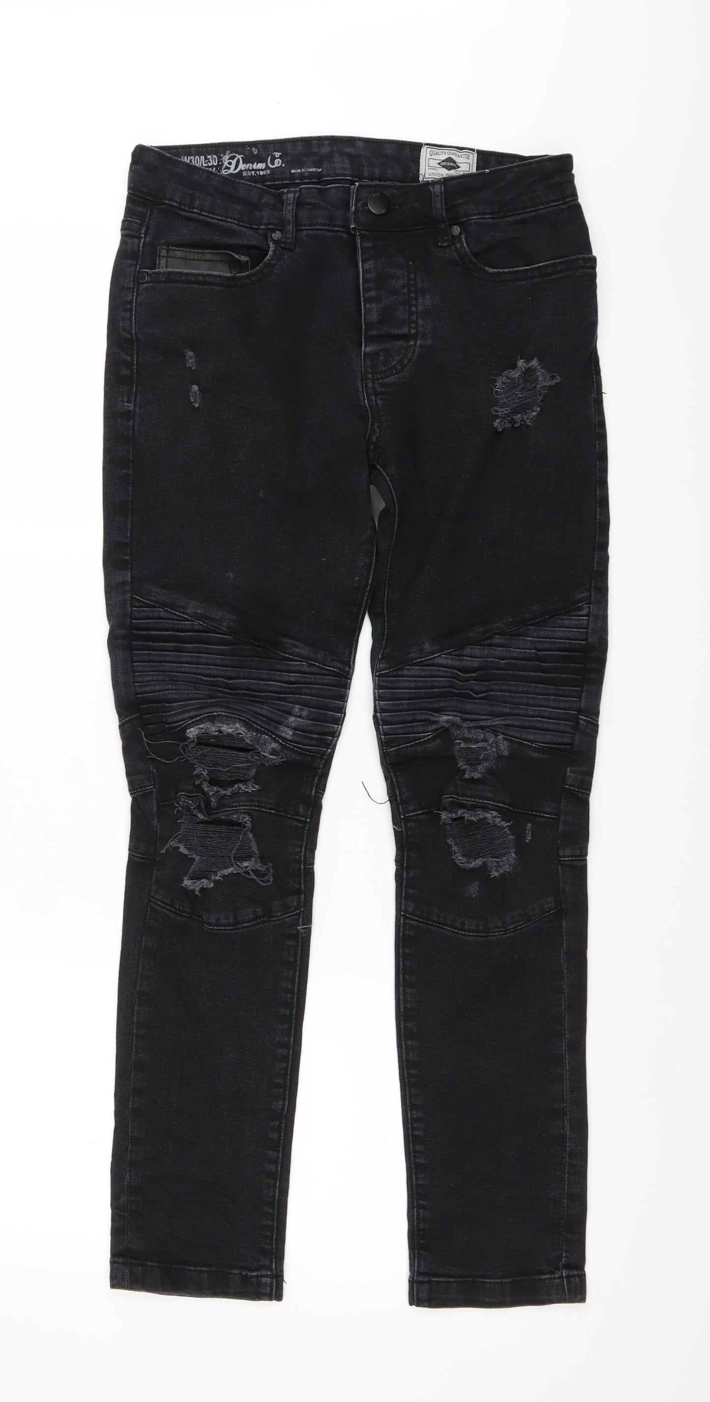 Primark Mens Black  Denim Skinny Jeans Size 30 in L27 in