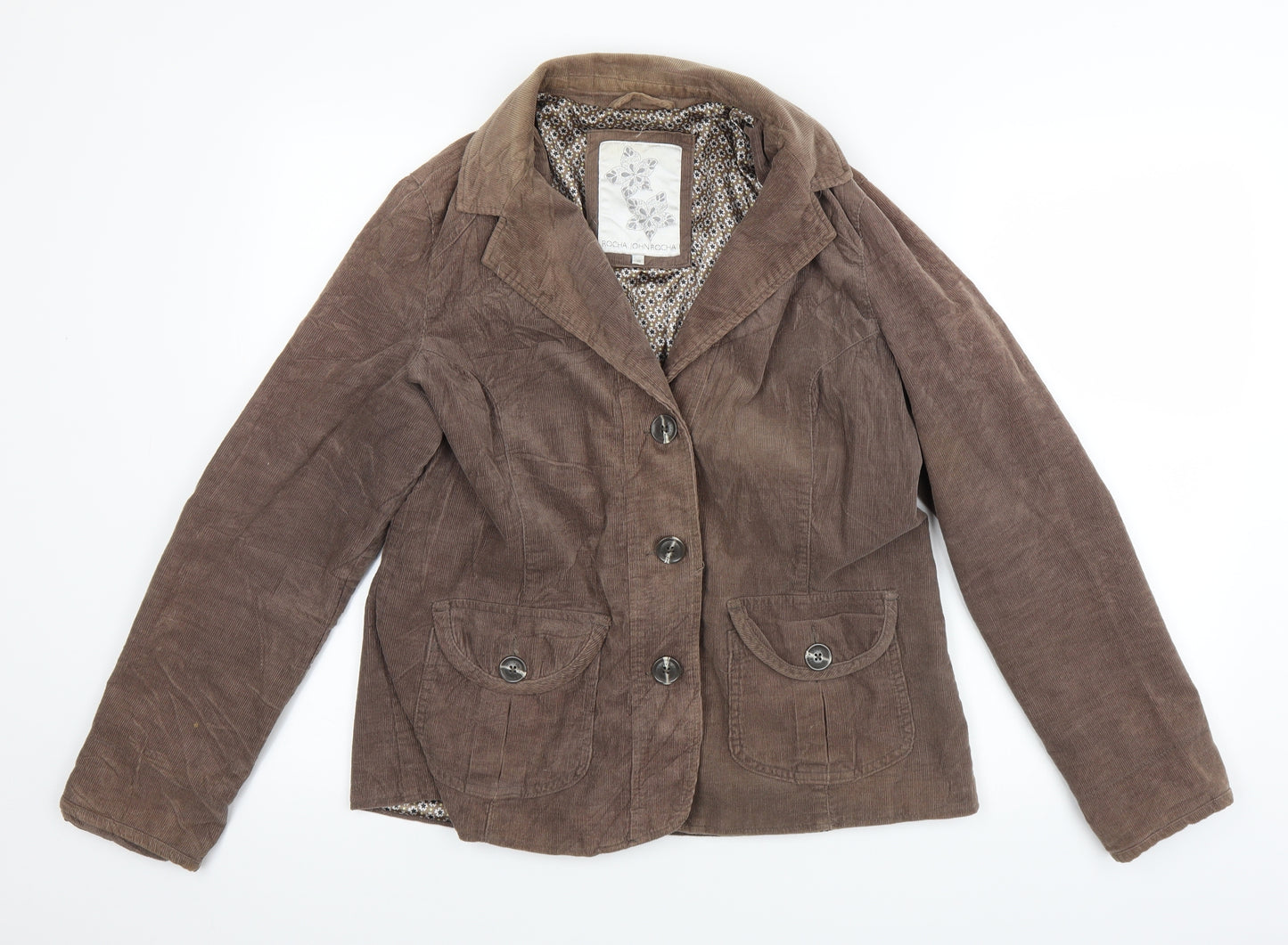 Debenhams Womens Brown  Corduroy Jacket  Size 14