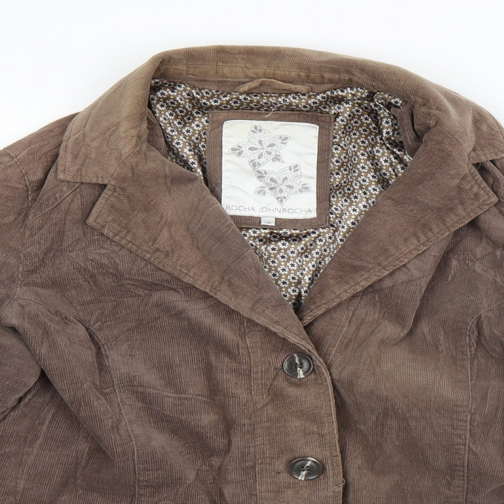 Debenhams Womens Brown  Corduroy Jacket  Size 14