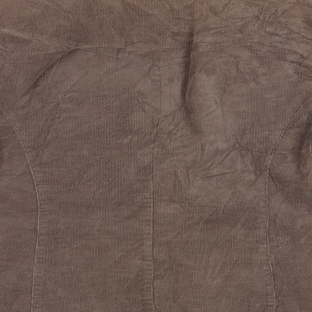 Debenhams Womens Brown  Corduroy Jacket  Size 14