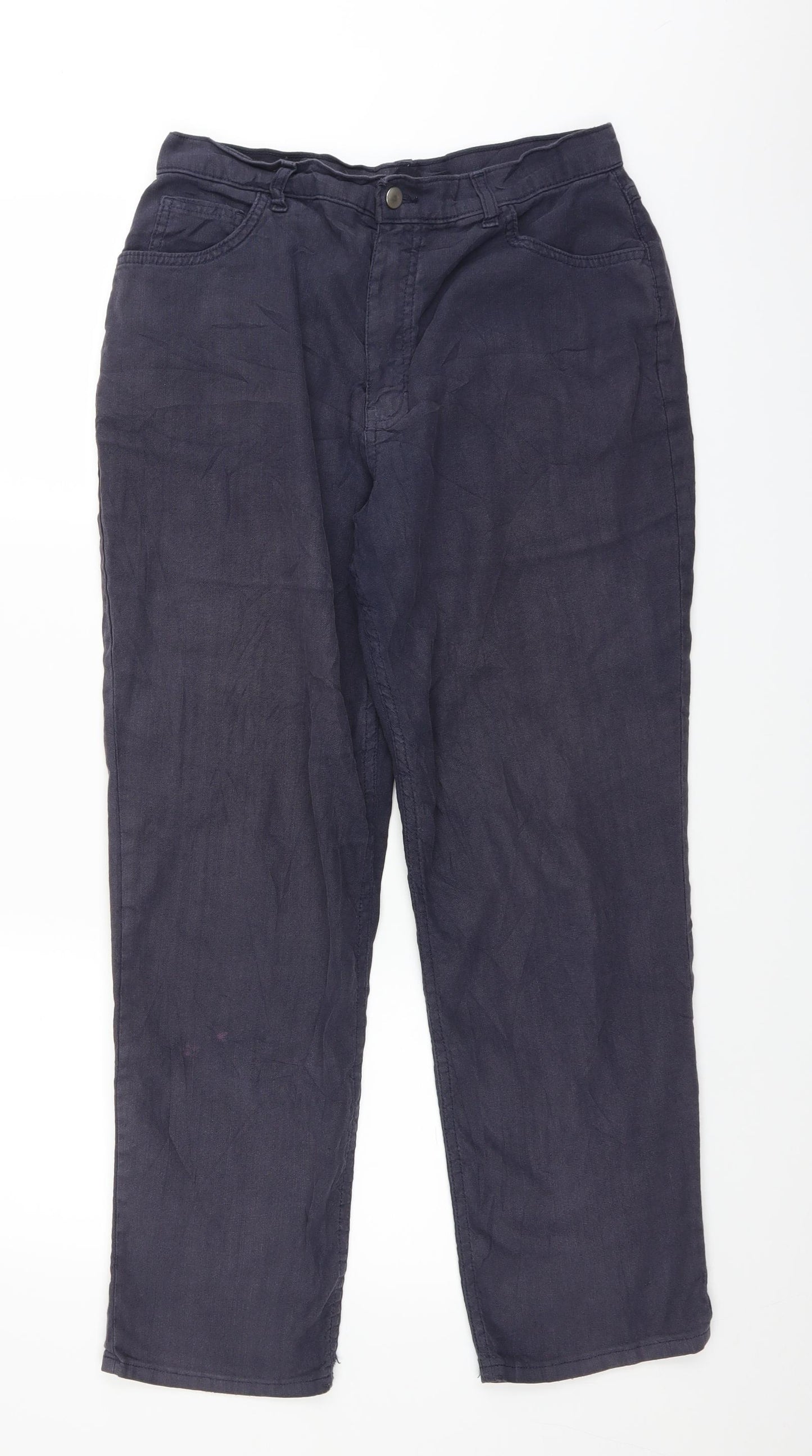 St Michael Womens Blue   Chino Trousers Size 16 L27 in