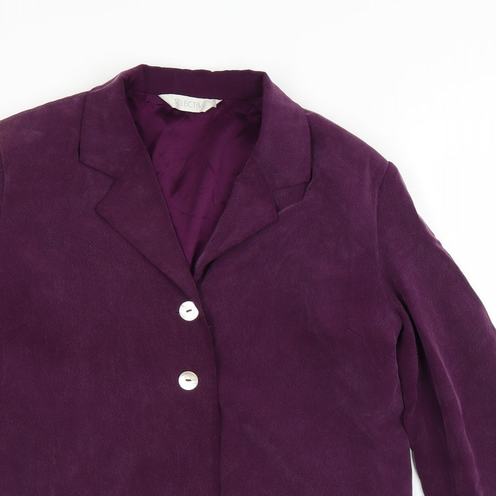 Selective Womens Purple   Jacket Blazer Size 16